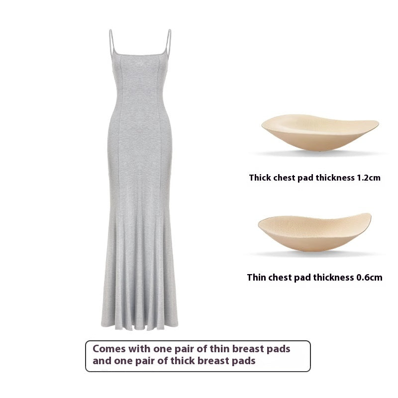 Super Long Strap Fishtail Dress Women