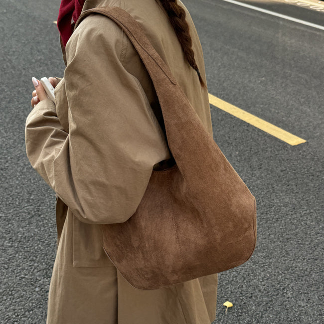 Suede-lined Large-capacity Fashionable Tote Bag For Women Hover Image