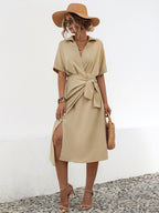 Stomach Blanket Short Sleeve Dress Women