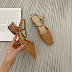 Vintage Weave Hollow-out Closed Toe Sandals Women