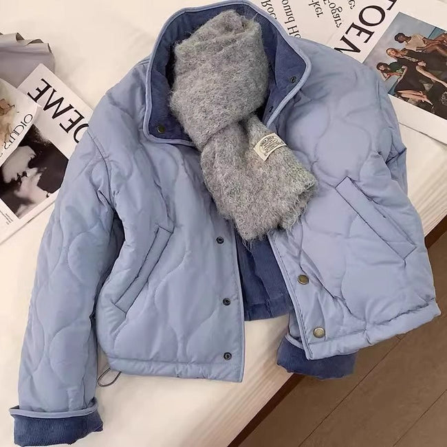 Blue Anti-aging Loose Women's Corduroy Niche Cotton Jacket Hover Image