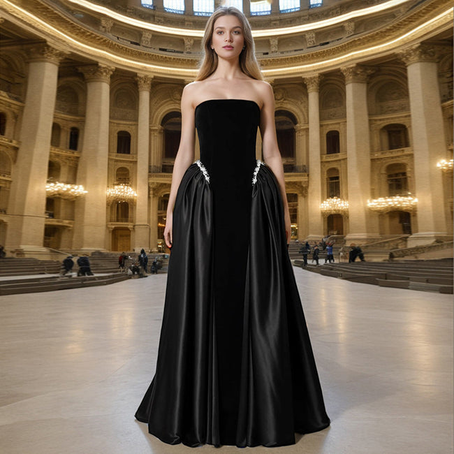 Design A Strapless Maxi Dress For Women Hover Image
