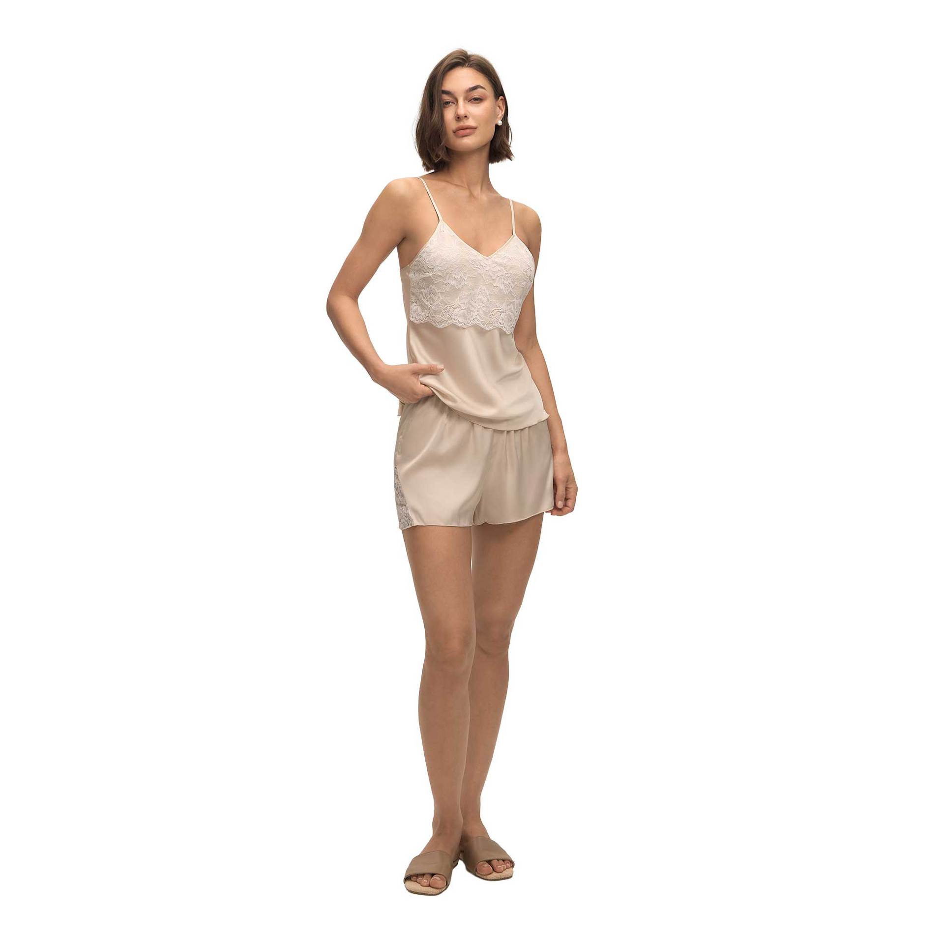 Lace Camisole Shorts Womens Loungewear Casual Set