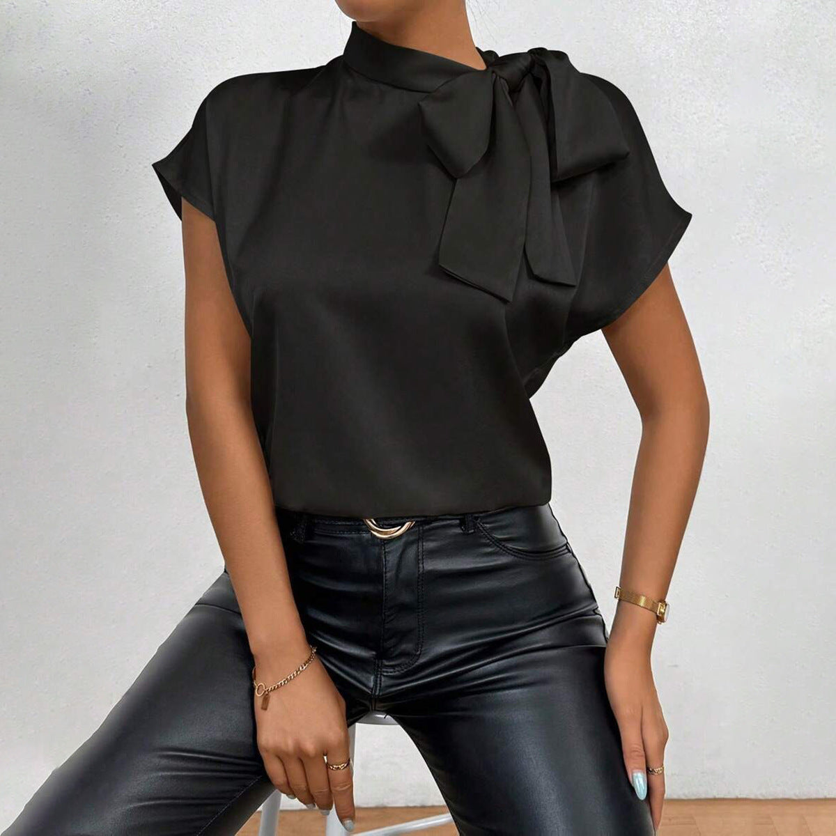 European And American Popular Satin Shirt For Women