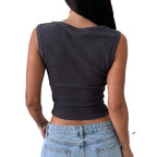 Summer Sexy U Collar Vest Top T-shirt For Women