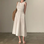Pocket Sleeveless Vest Dress Women