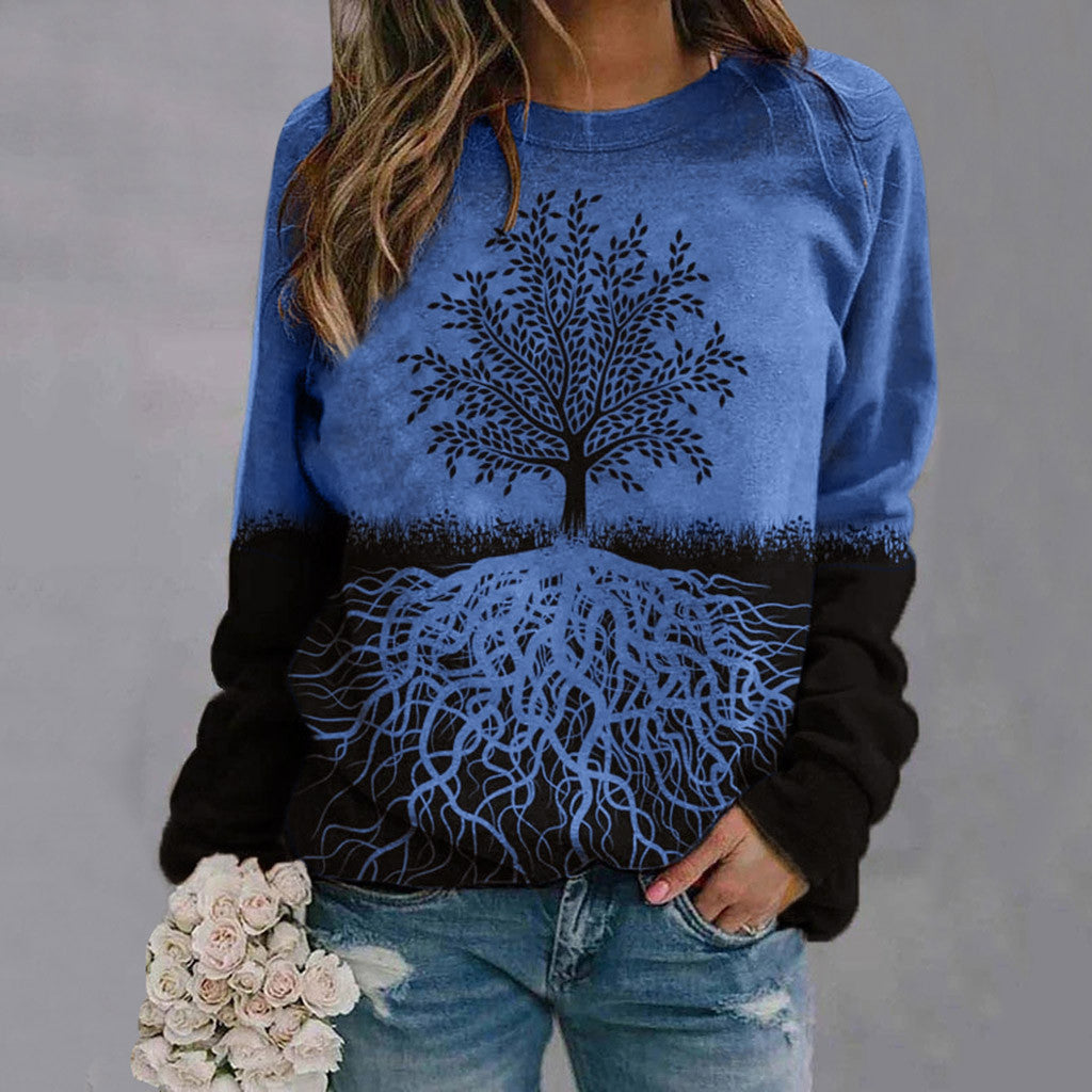 Christmas tree long sleeve women's sweater