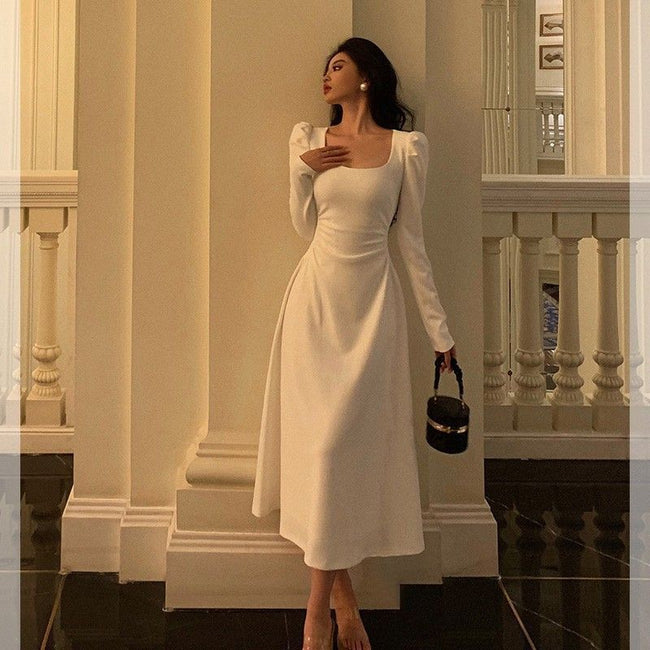 French-style Sophisticated Black Dress For Women Hover Image
