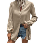 Casual Loose Single Breasted Shirt Dress Women