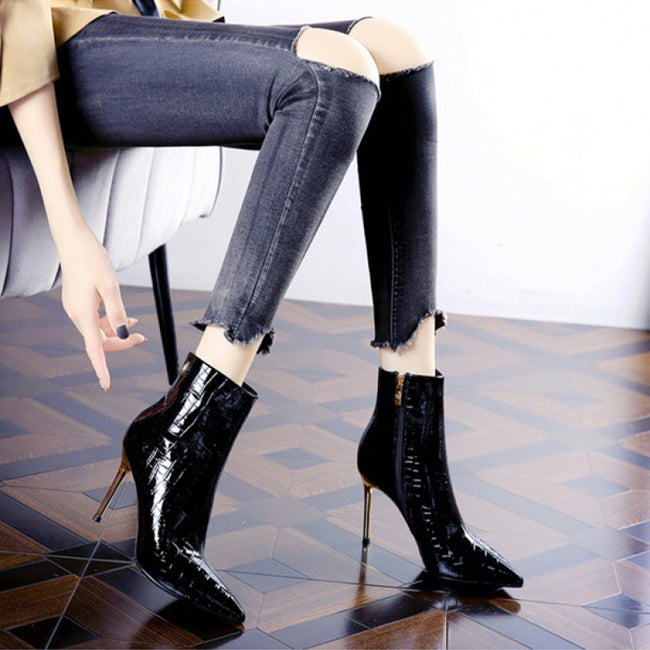 Pointed High Heels Patent Leather Stilettos Main Image
