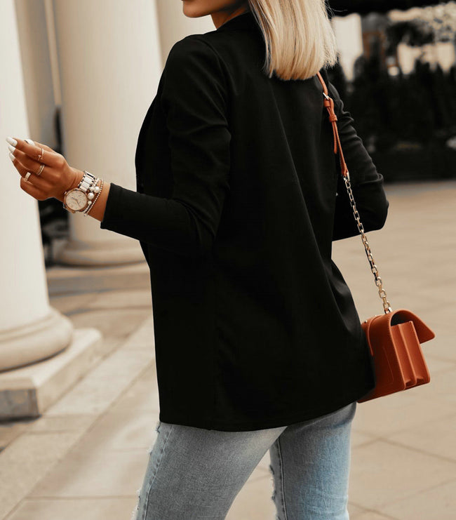 Casual Commuter Solid Color Blazer Main Image