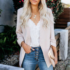 Long sleeve solid color wild small blazer
