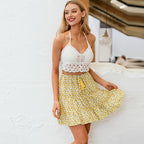 High waist ruffled little daisy skirt