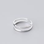 Temperament Ties Rings Double Lines Women