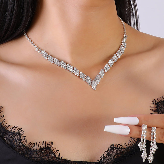 Bridal Jewelry Wedding Hair Accessories Accessories Necklace And Earrings Suite Women Hover Image