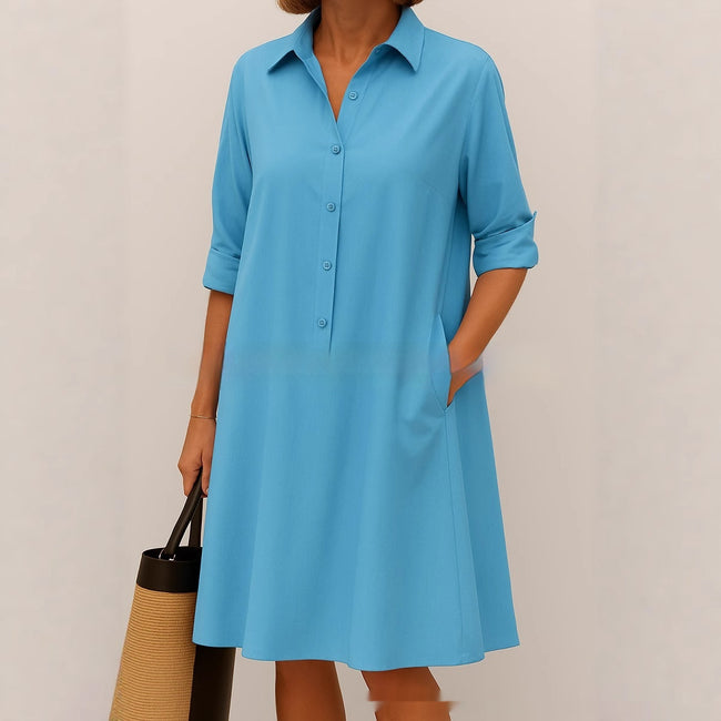 Women's Fashion Loose Solid Color Dress Hover Image