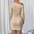 Comfort And Casual Long Sleeve Dress Women