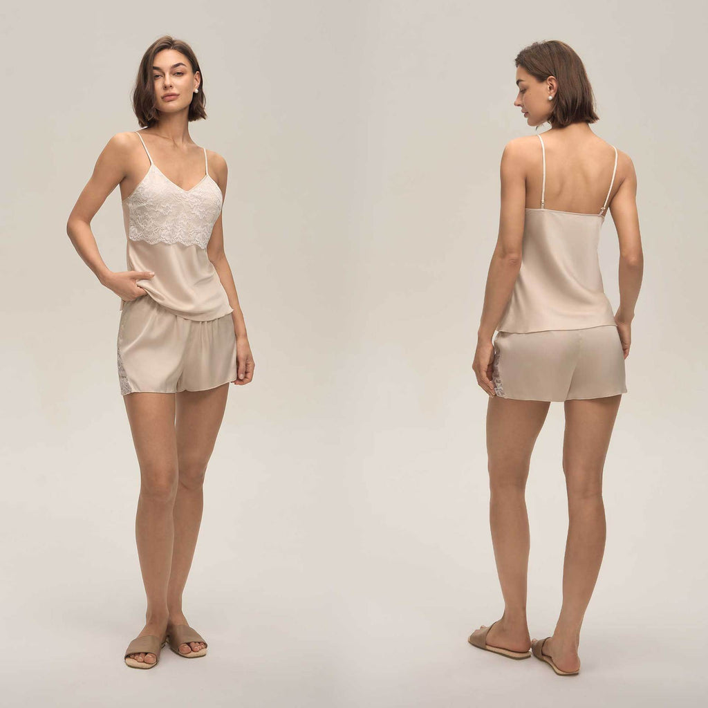 Lace Camisole Shorts Womens Loungewear Casual Set