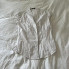 Red And White Short Sleeve Plaid Shirt Women