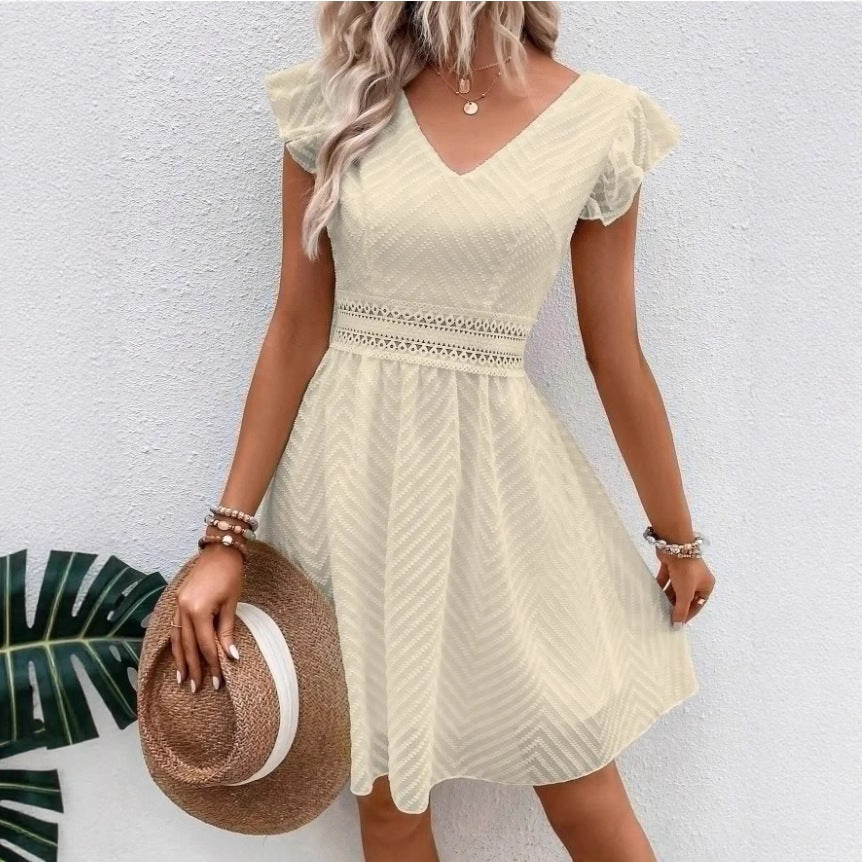 Lace Elegant Casual Mid-length Women's Dress