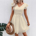 Lace Elegant Casual Mid-length Women's Dress