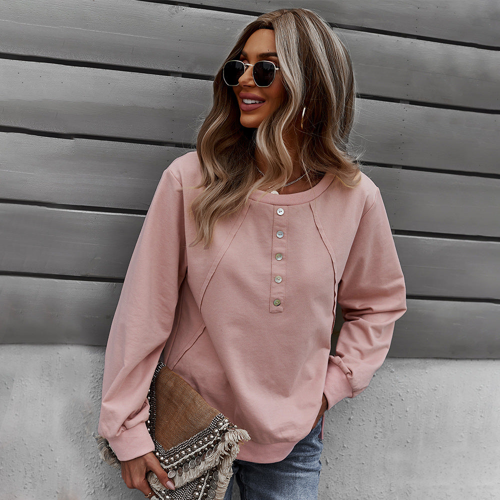 New Product Pullover Long-Sleeved Sweater Fashion Trend Round Neck Women's Clothing