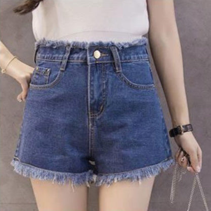 Youthful High-Waisted Denim Shorts For Women Summer Style Hover Image
