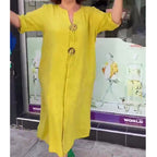 Casual Loose Women's Wear Solid Color Simple Dress