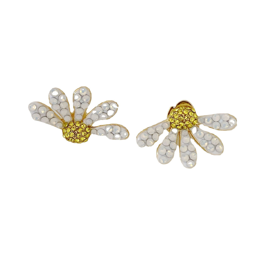 Cute Elegant Daisy Flower Earring Women Fashion Ears Jewelry Accessories Copper Gold Plated