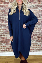Women's Solid Color Knitted Loose Dress