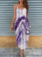 Women's Fashion Printed Loose Sling Dress