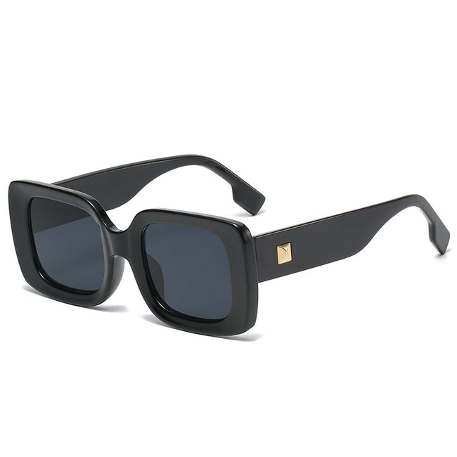 New Retro Square Large Frame Sunglasses Men And Women Trendy Main Image