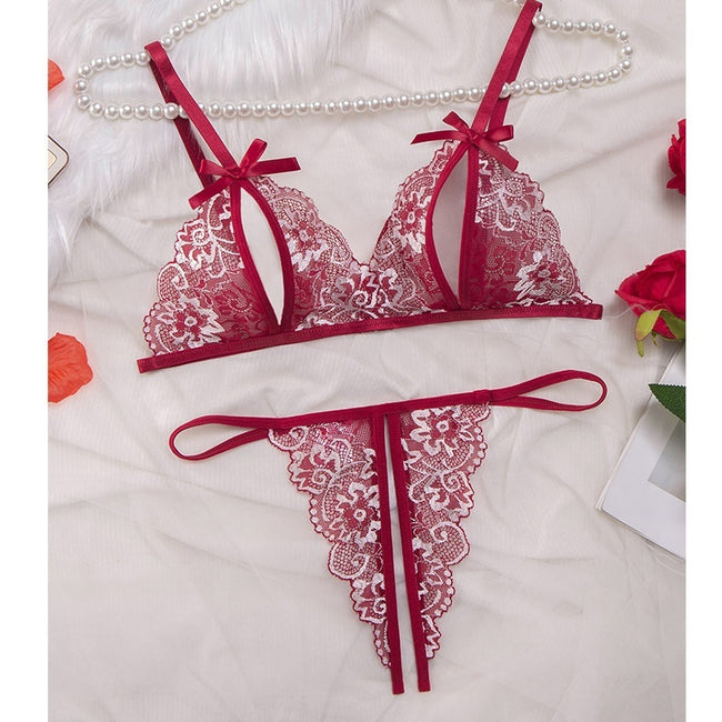 Lace Sheer Two-Piece Lingerie Set For Women Main Image