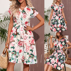 Women's Printed Short Sleeve Dress