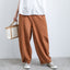 Summer Cotton And Linen Lantern Large Size Loose Trousers Women Leisure Pants Fat Trousers
