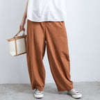 Summer Cotton And Linen Lantern Large Size Loose Trousers Women Leisure Pants Fat Trousers