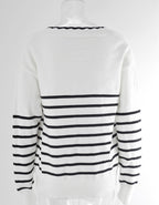 Autumn And Winter New V-neck Striped Sweater Sweater For Women