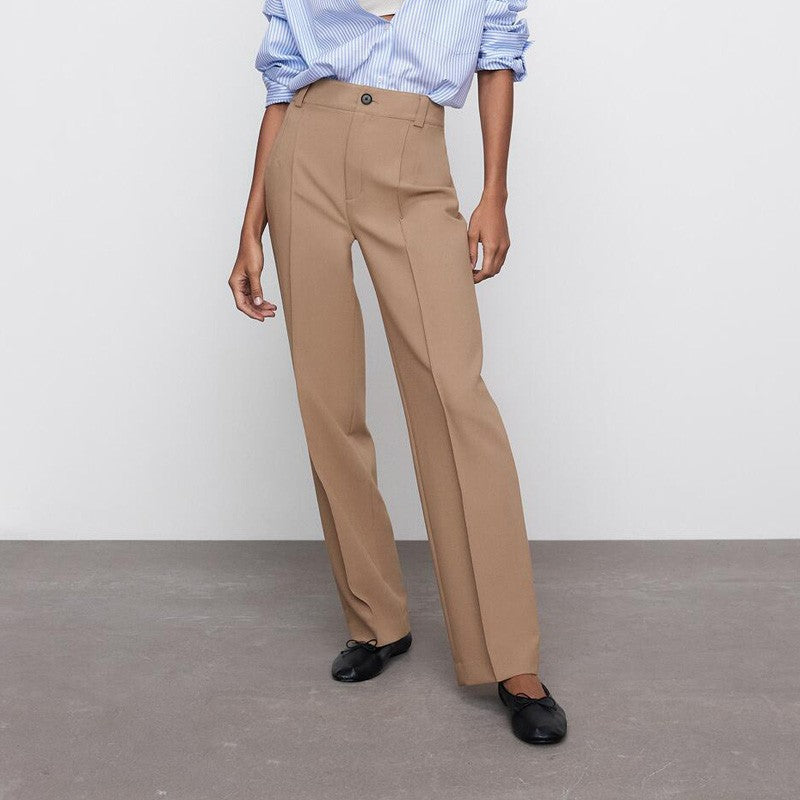 All-match Slimming Straight High Waist Casual Trousers Women