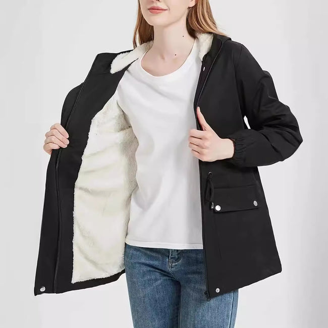 Korean Casual Loose Overcoat Fashionable Thickened Mid-length Cotton Clothing Coat Main Image