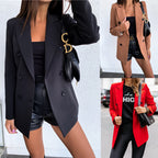 Double-breasted button blazer