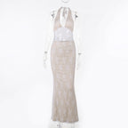 Fashion Personality Lace Backless Dress Women
