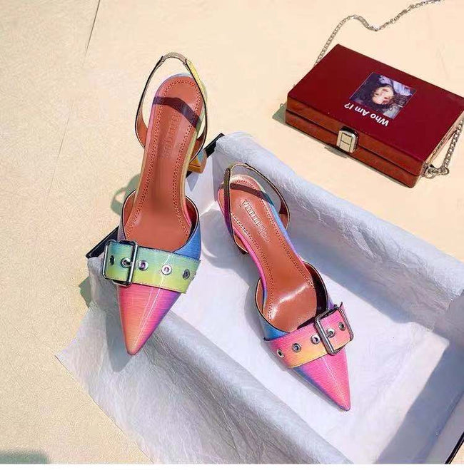 Pointed rhinestone high heels fairy style Hover Image