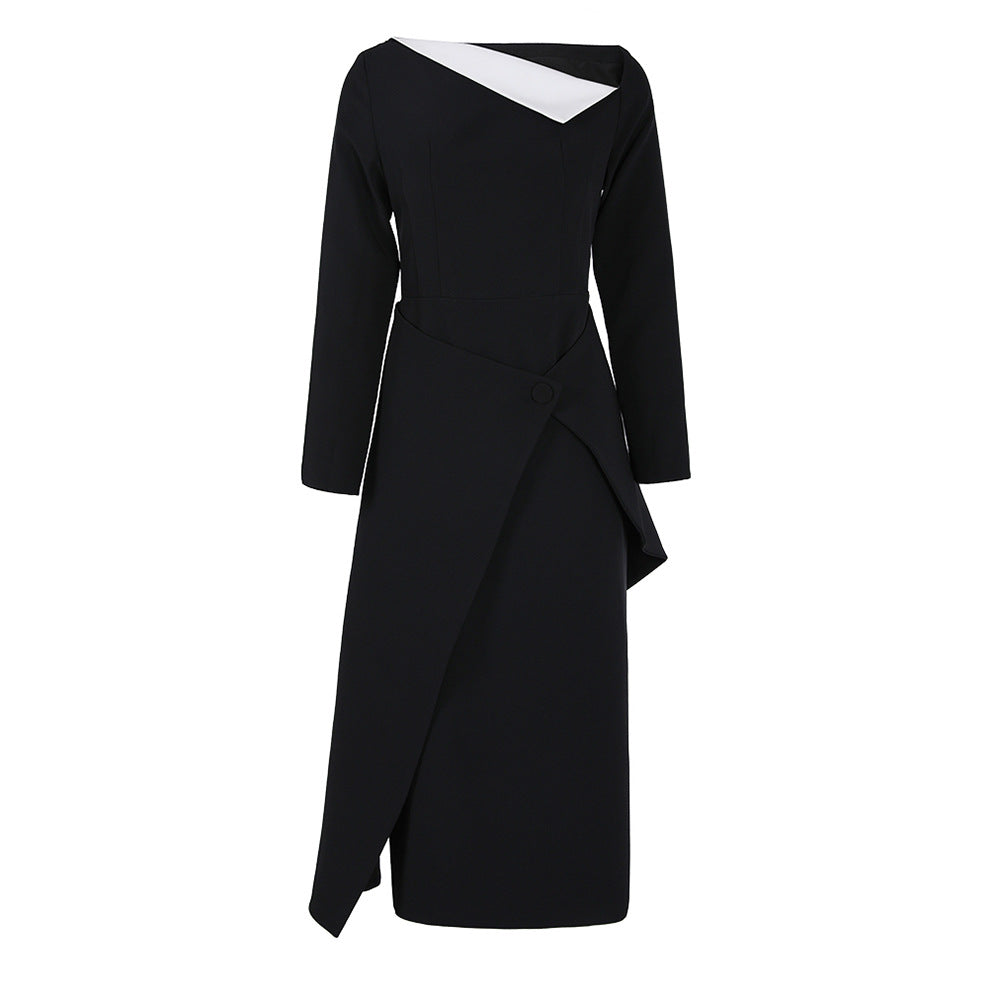 Fashion Personality French Stitching Dress Women