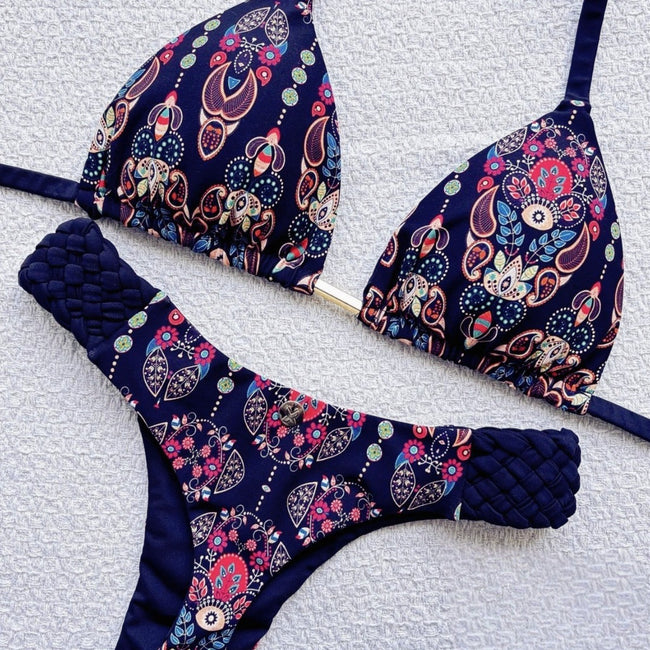 Braid Rope Print Bikini For Women Main Image