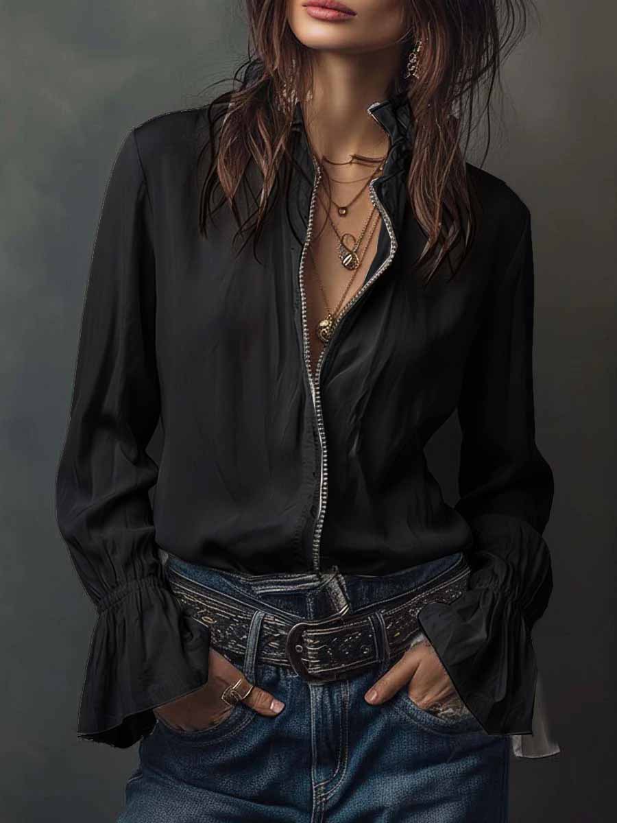 European And American Style Casual Resort Shirt For Women