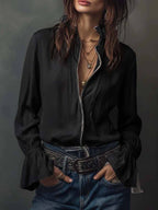European And American Style Casual Resort Shirt For Women