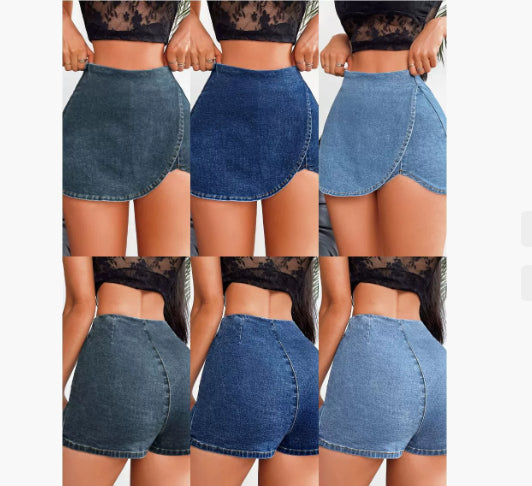 Slim-fit Denim Skirt Shorts For Women Main Image