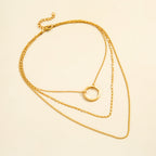 Circle Necklace Clavicle Chain Necklace Women