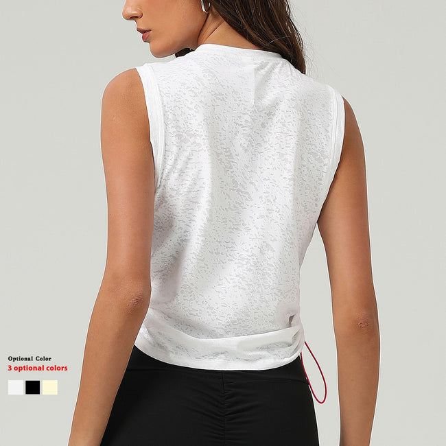 New Jacquard Sports Vest For Women Sleeveless Blouse Breathable Main Image