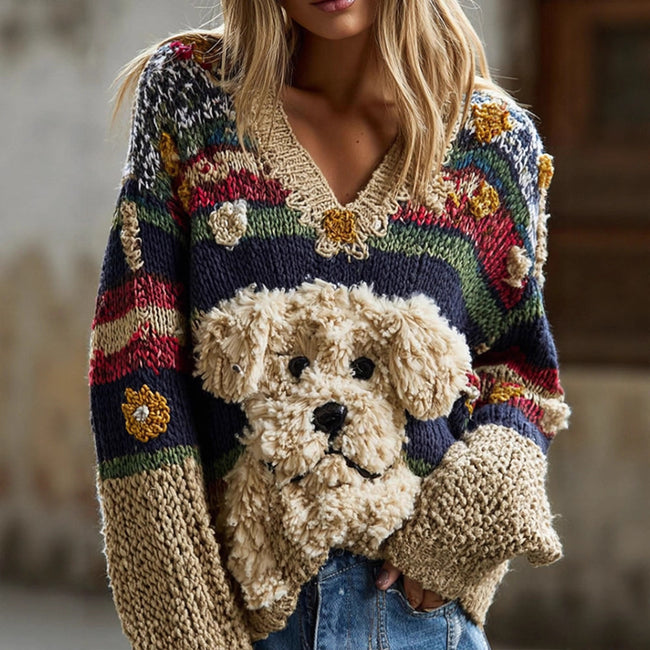 Loose Laid-back Soft Pullover Sweater For Women Hover Image